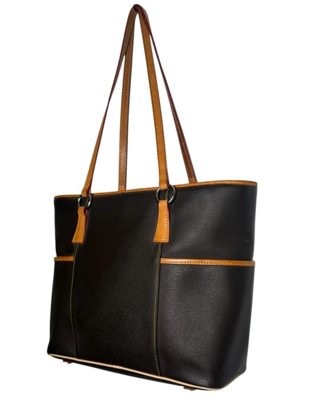 Dooney & Bourke Helena Shopper Brown Tan Leather Tote Bag